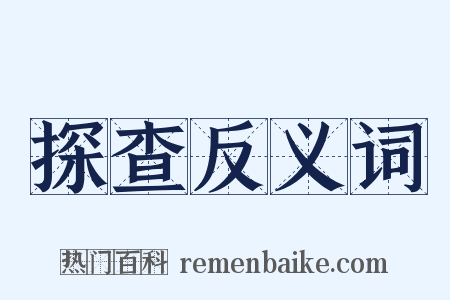探查反义词是什么意思的图片